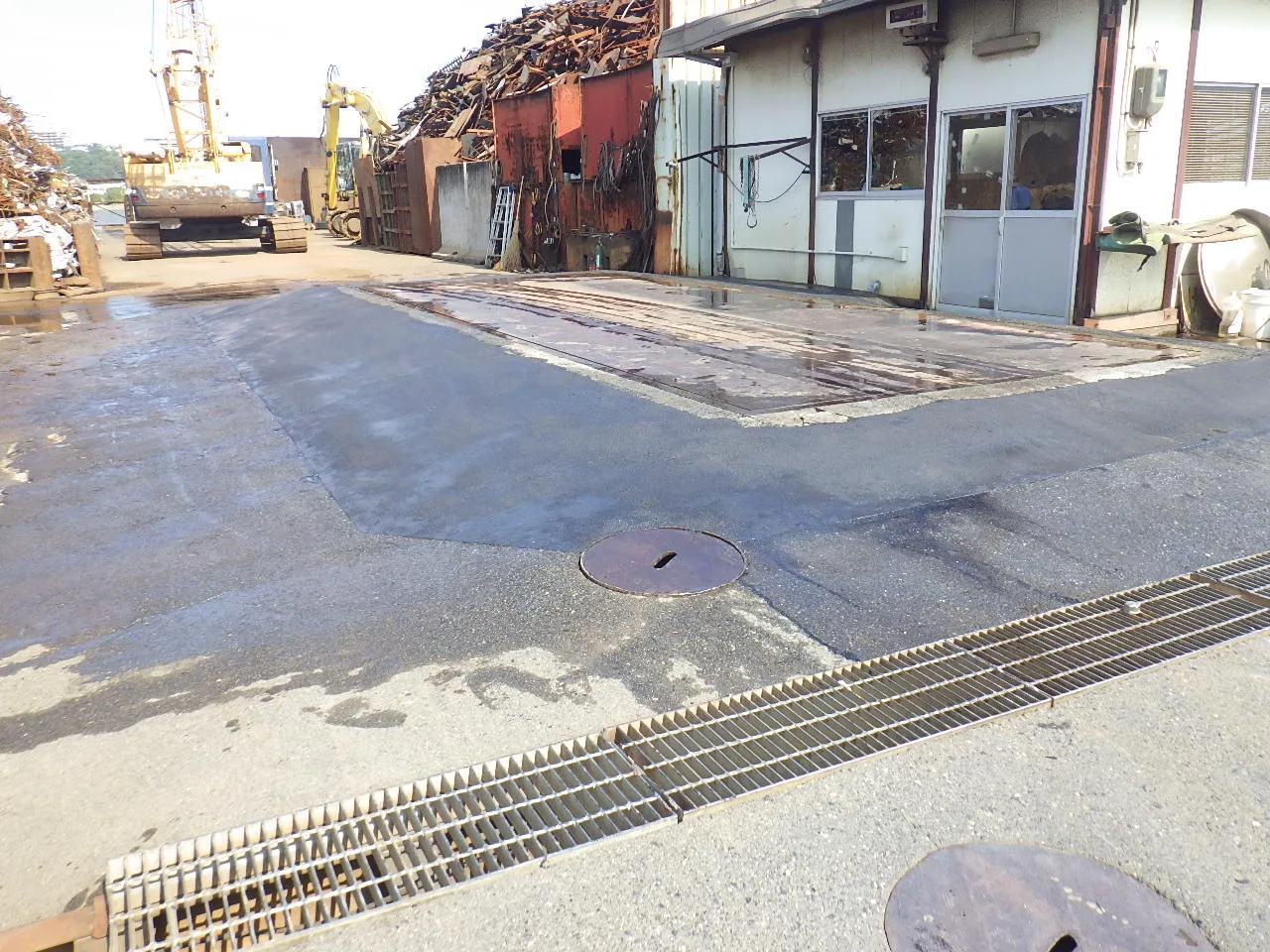 工場内段差処理舗装工事の施工後